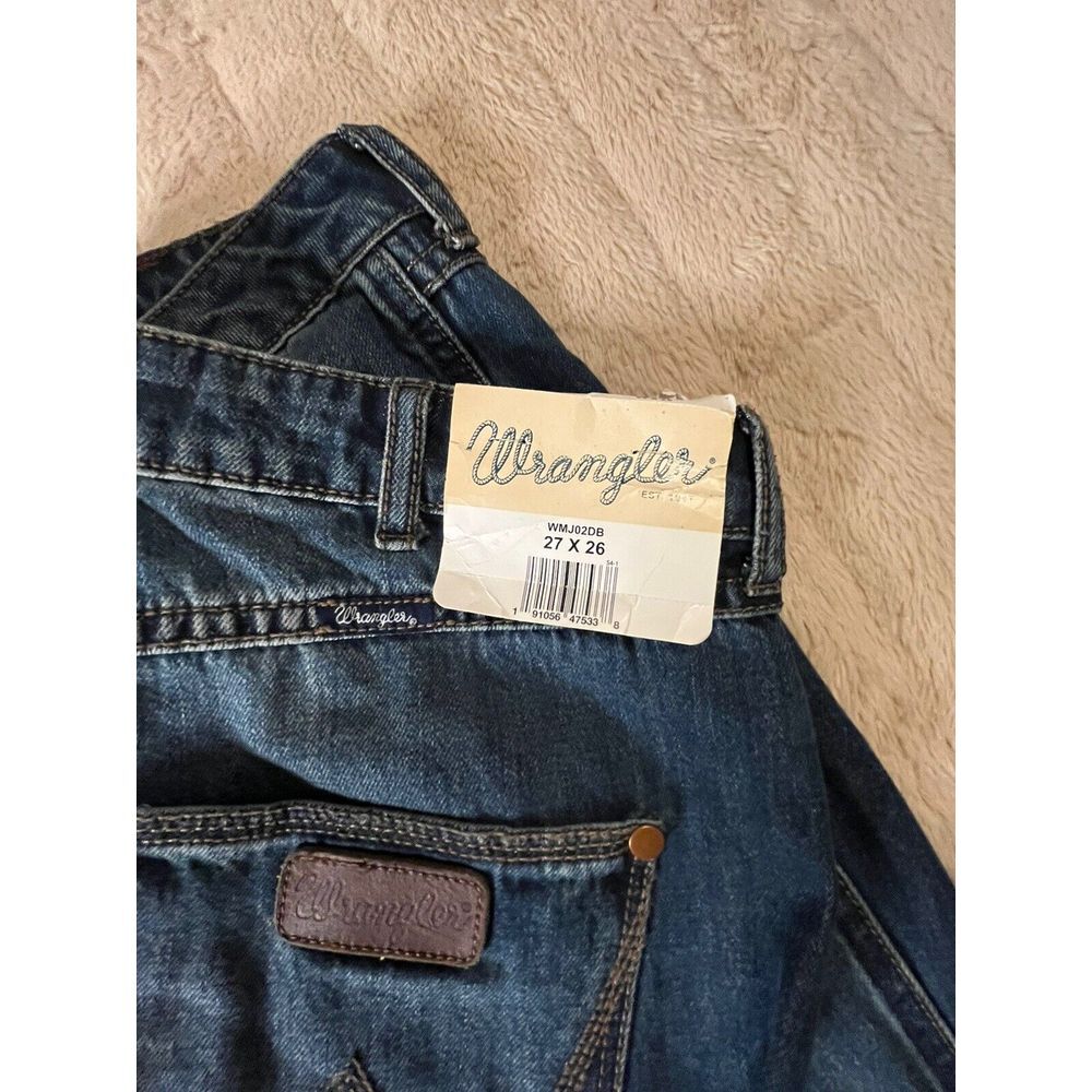 Vintage Wrangler Jeans 27x26 USA Blue Pants Cowboy Western Denim - Picture 7 of 10